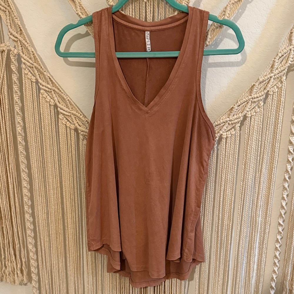 Z Supply Tan Sleeveless Tank Top
